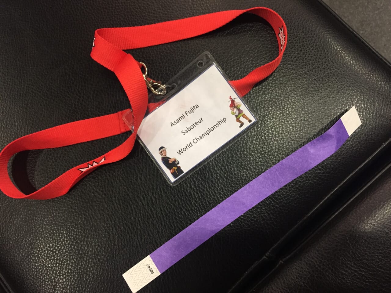 ▲会場に着いて渡された名札。
「World Championship‥‥！」