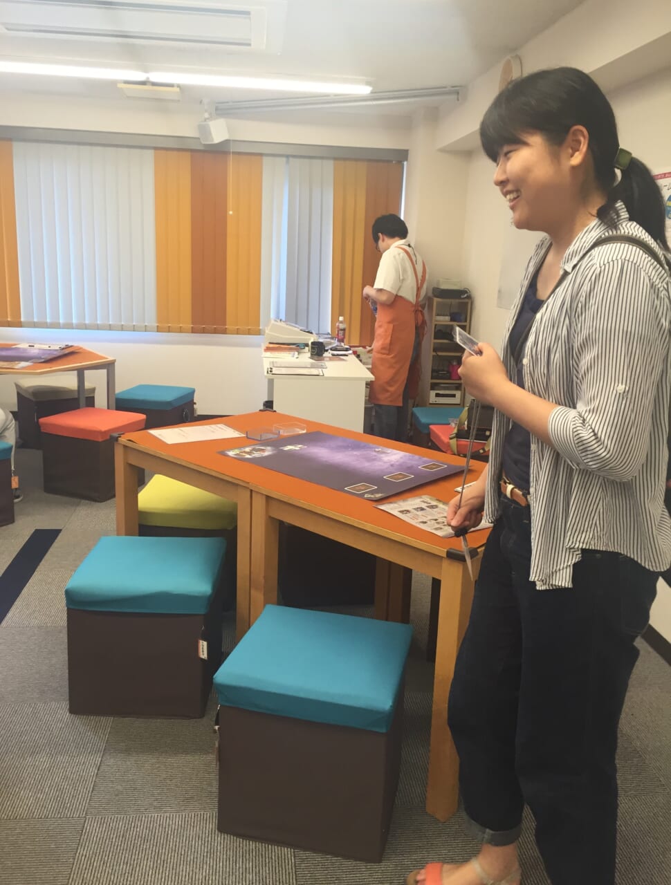 ▲会場に乗り込む、ひぐ。