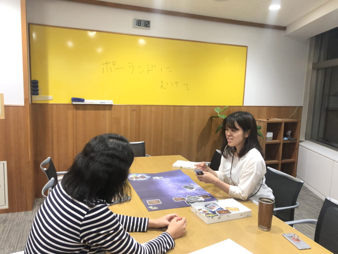 ▲ひたすら、練習。
奥のボードには「ポーランドにむけて」。