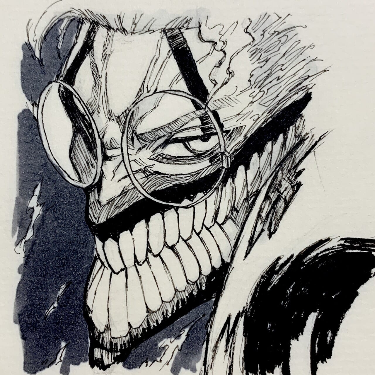 わたこのファンアート2 高倉と怪異が合体している時。