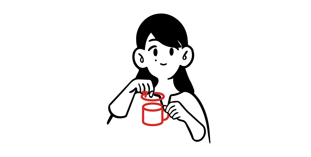 「コーヒー」の手話