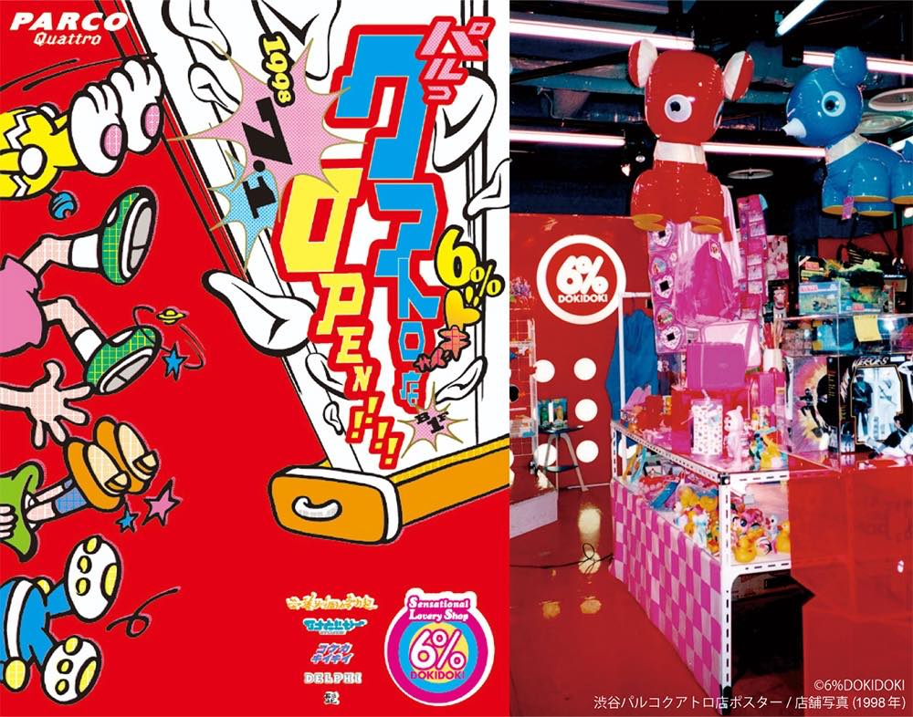 ▲展示品：1998年の渋谷パルコクアトロの当時のポスター
