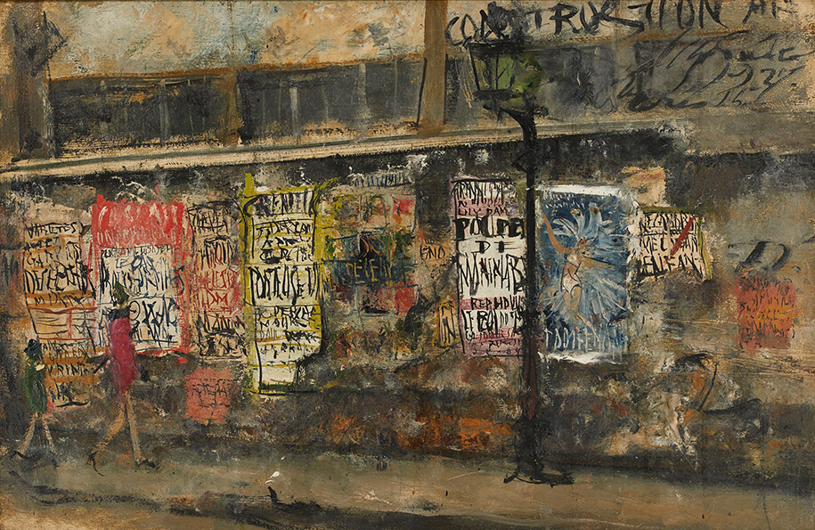 佐伯祐三《ガス灯と広告》1927年