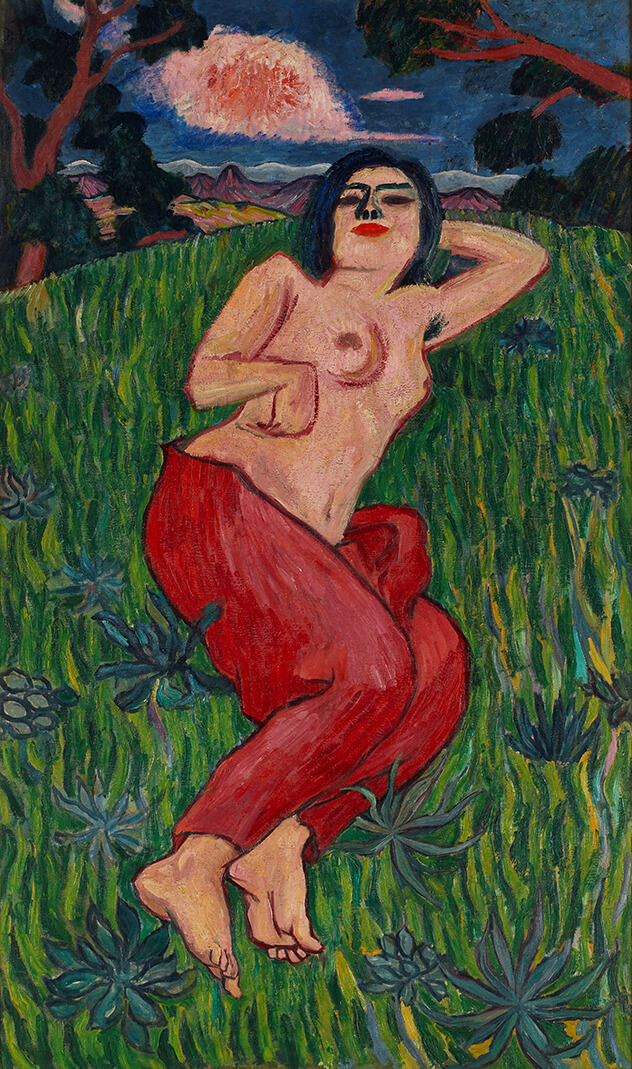 萬鉄五郎《裸体美人》1912年、重要文化財