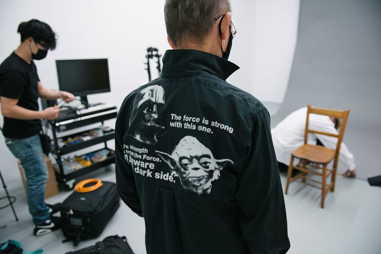 ▲アウターはスター・ウォーズ。操上さんからヨーダ並みのフォースが漂ってます‥‥。