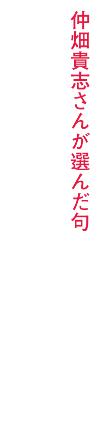 仲畑貴志さんが選んだ句