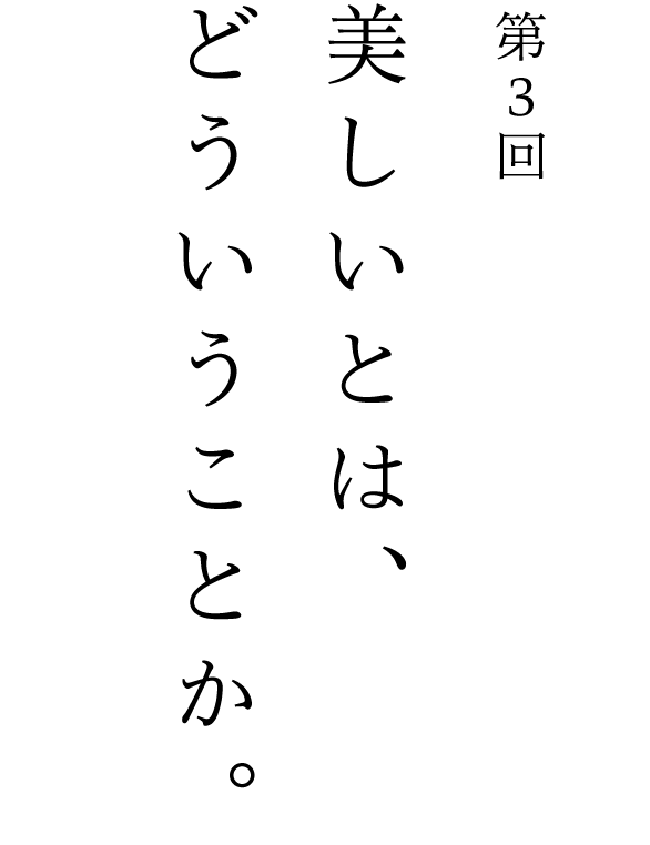 第３回 美しいとは、どういうことか。