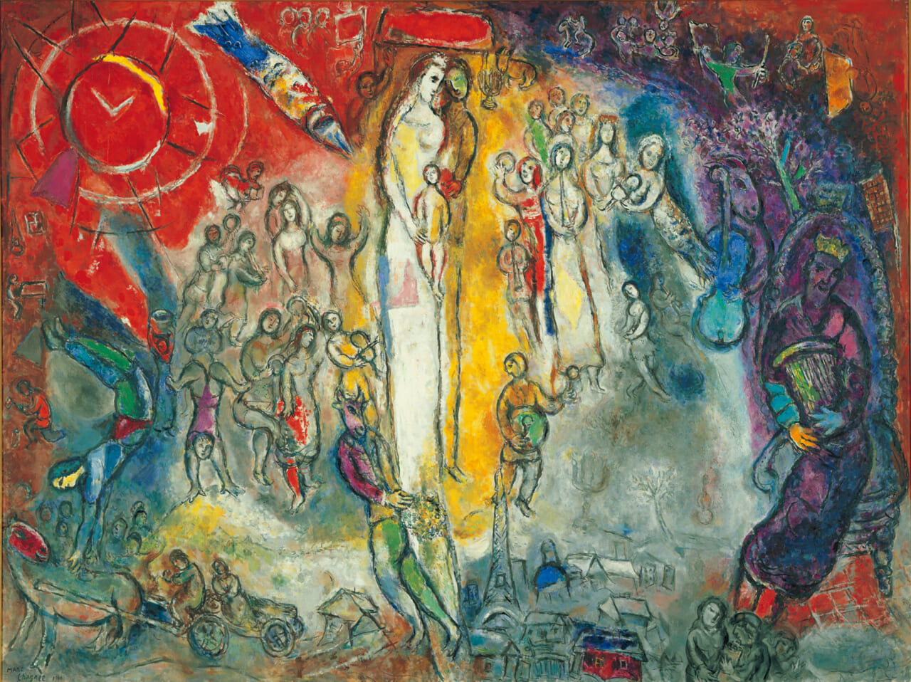 マルク・シャガール        《ダヴィデ王の夢》        1966年        油彩、カンヴァス        207.0 × 275.0cm
　© ADAGP, Paris & JASPAR, Tokyo, 2022, Chagall®   G2839