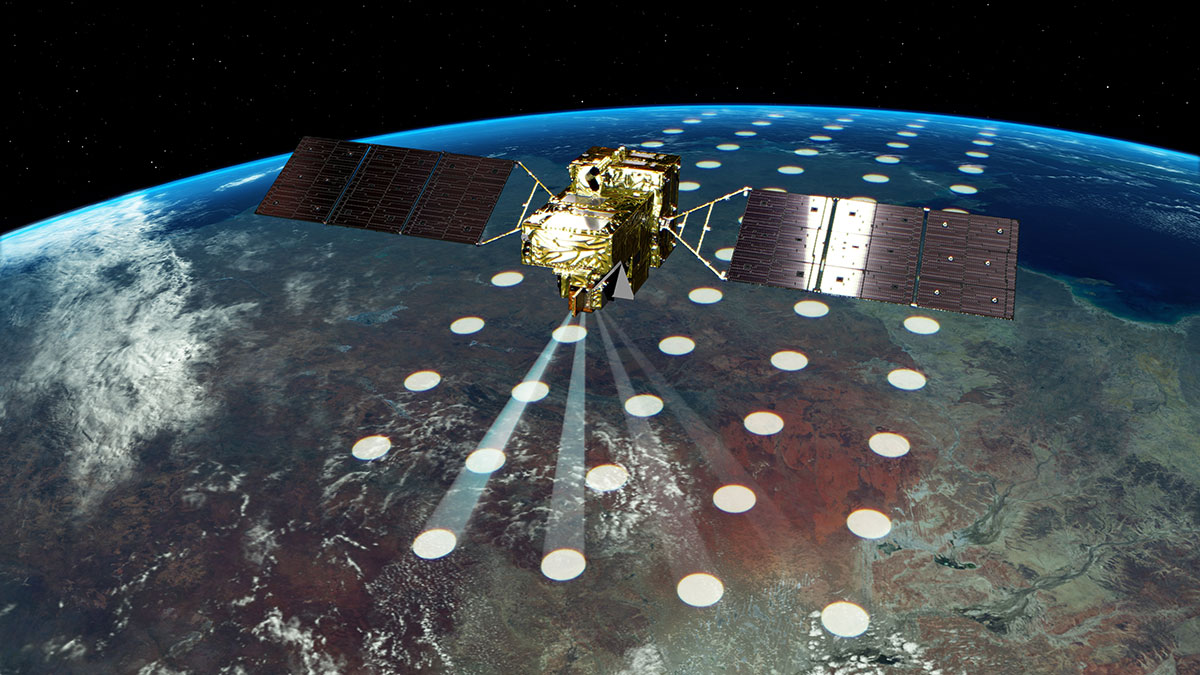 温室効果ガス観測技術衛星2号「GOSAT-2」軌道上外観図©JAXA