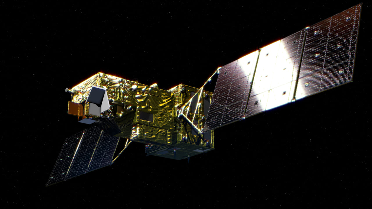 温室効果ガス観測技術衛星2号「GOSAT-2」軌道上外観図 ©JAXA