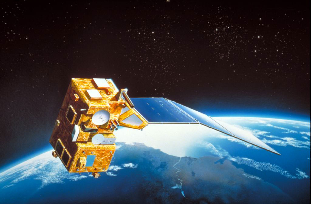 海洋観測衛星1号「もも1号」MOS-1（想像図）©JAXA