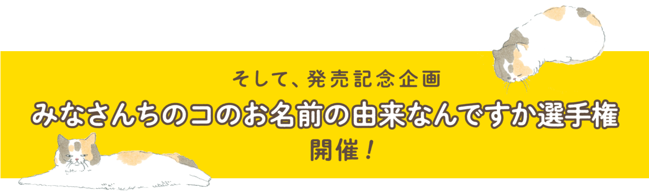 そして、発売記念企画 「みなさんちのコの お名前の由来なんですか選手権」開催！