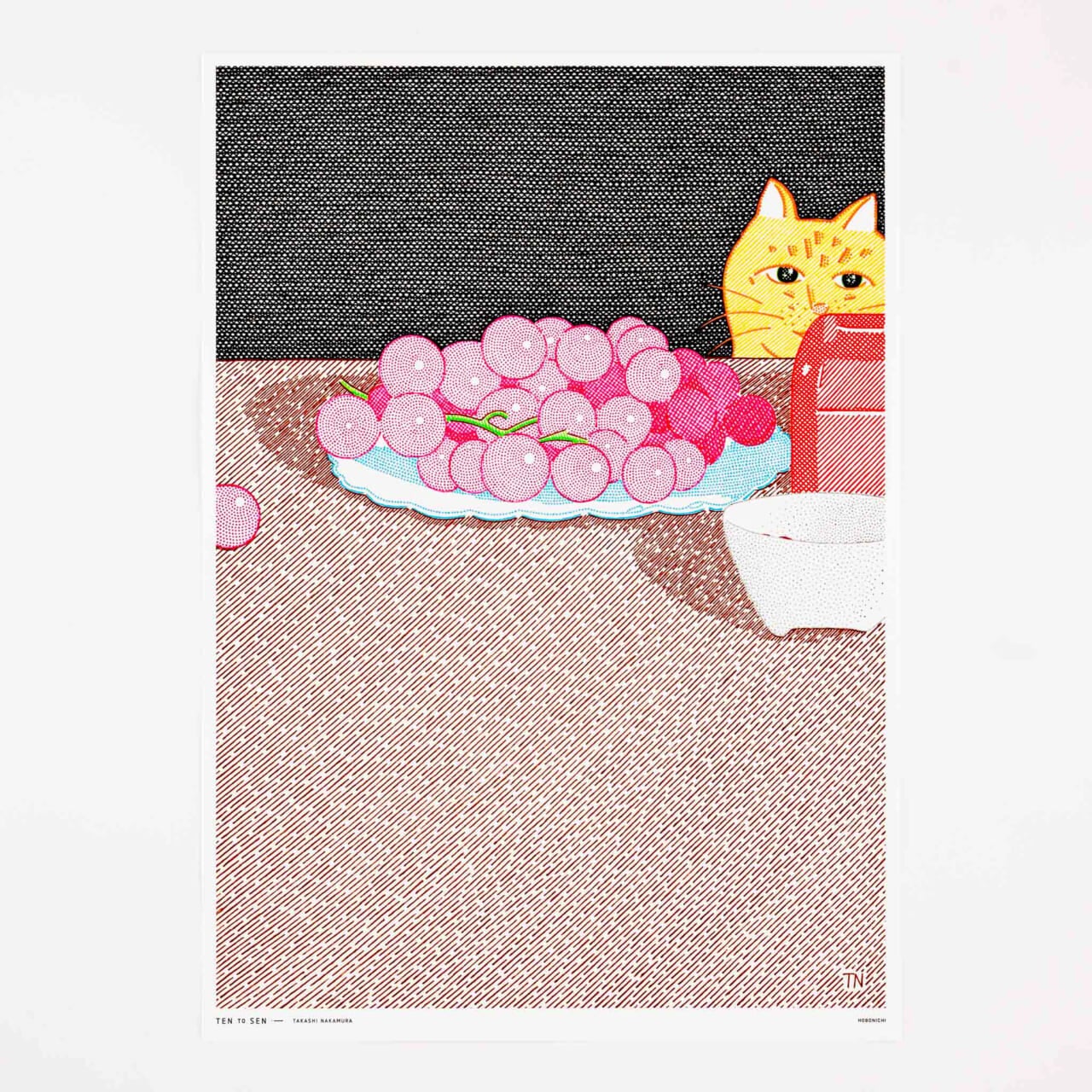 ▲B2ポスター「葡萄と猫の夜」 / 価格3300円（税込）