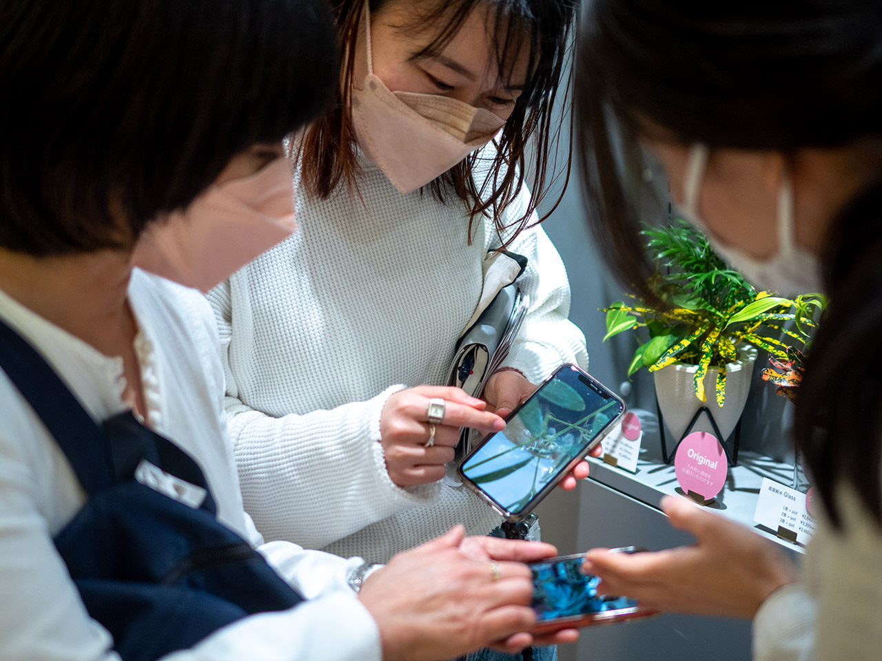 ▲それぞれが「我が子」を見せようと押しつける。