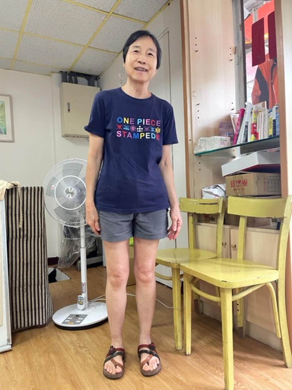 外食はしない、李小姐。口にするものはすべて自分で作るからか、もとがいいのか、70歳を超えるのに短パンが似合っちゃう！
