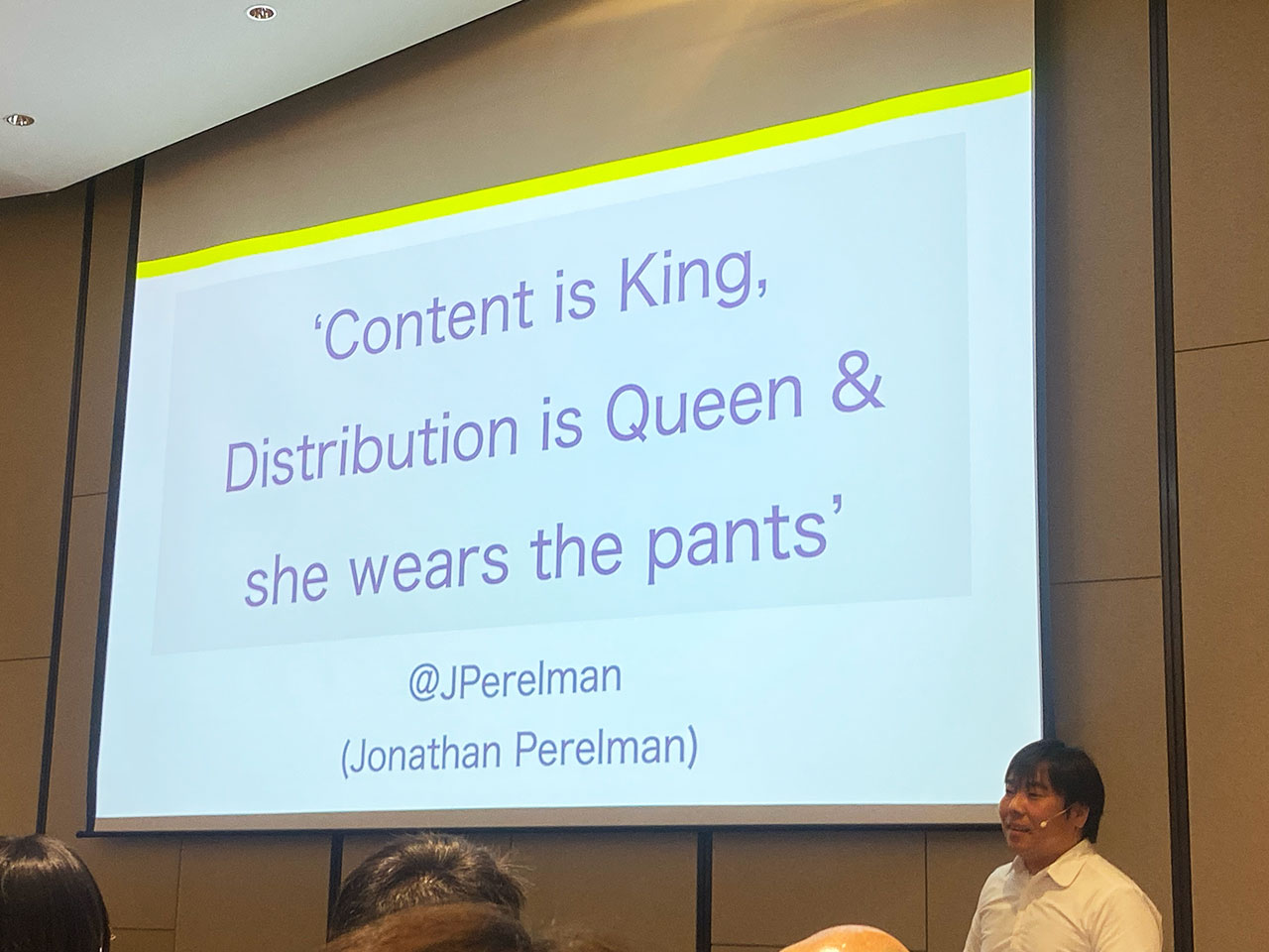 ▲BRUTUS元編集長の西田善太さんが、メールマガジン『ほぼ日通信WEEKLY』登場時に紹介されていたことば（Jonathan Perelman氏のことば）。多田さんはシステムチームですが、ほぼ日の読みものもいつもすごく読んでくれています。