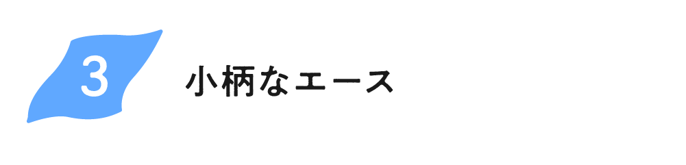 （3）小柄なエース