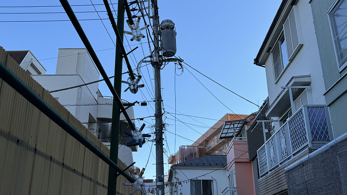 ▲ペットボトルで作られた風車。