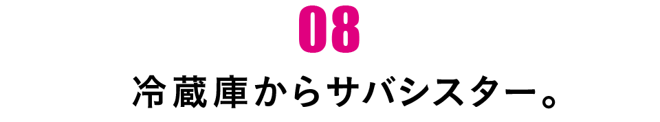 第８回 冷蔵庫からサバシスター。