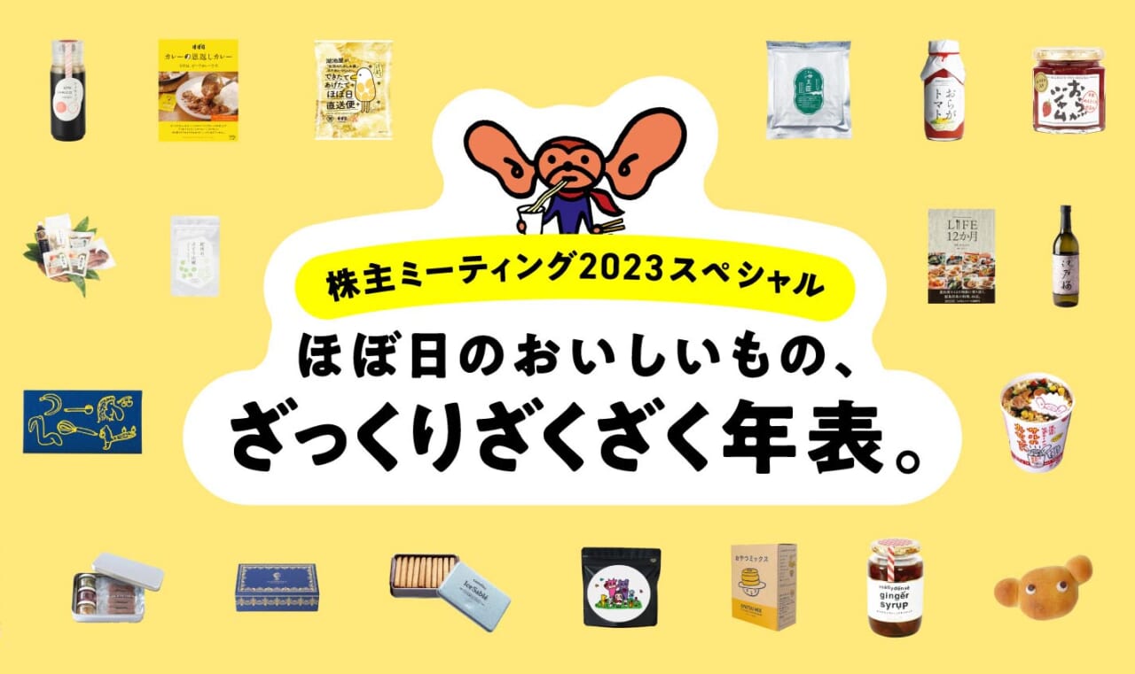 ▲ほぼ日のおいしいもの年表