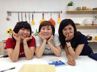 ▲「カロリーメイツ」の３人（左からスガノ、ジャンボ、シブヤ）