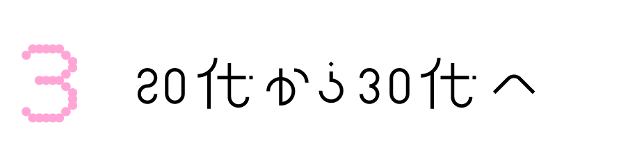 第３回　20代から30代へ