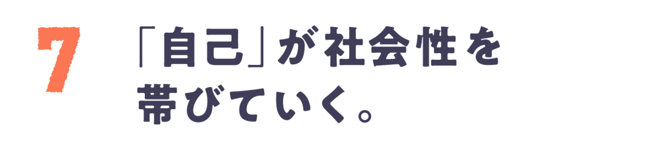 Chapter 7 「自己」が社会性を帯びていく。