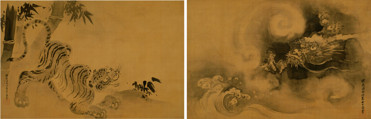 狩野探幽《龍虎図》江戸時代 寛文十一年（1671年）※現在は展示されていません