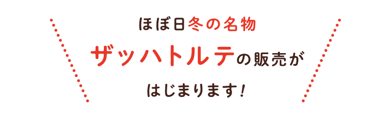 【予告】 ほぼ日冬の名物 ザッハトルテの販売はじまります！