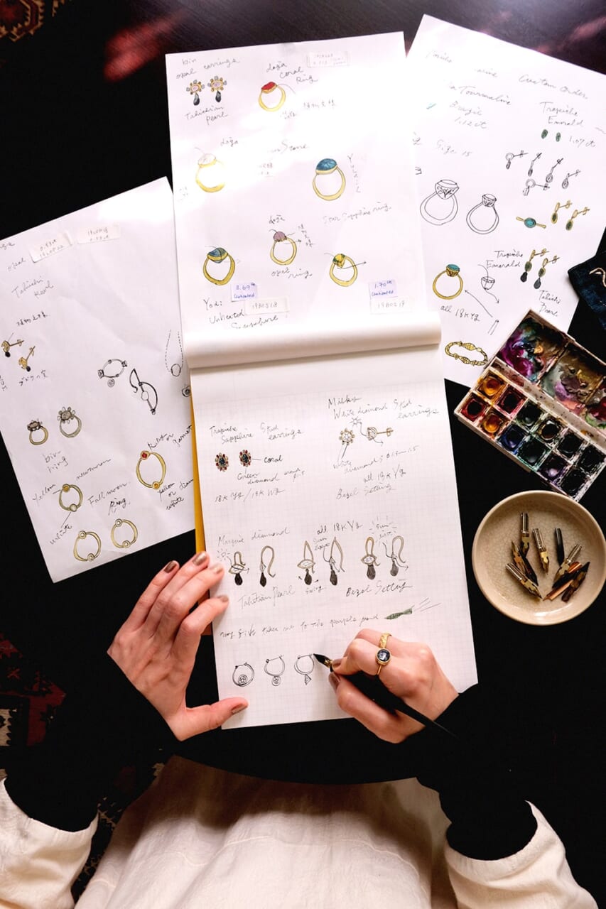 提供写真：佑香さんのスケッチをもとに制作がはじまる
