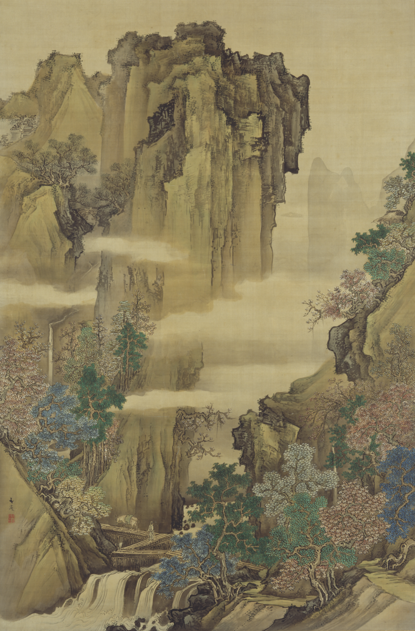 谷文晁《青緑山水図》1822 東京富士美術館