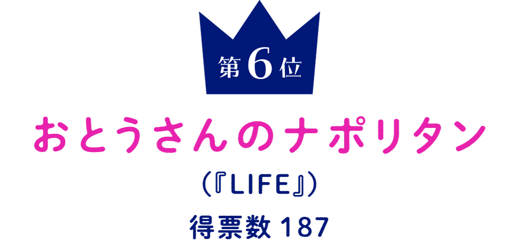 第６位 おとうさんのナポリタン （『LIFE』） 得票数187