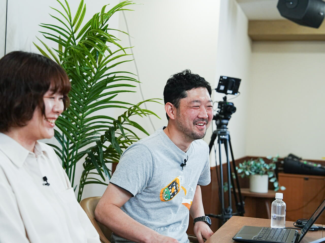 ▲右がヤッホーブルーイングの森田さん、左が乗組員の大友