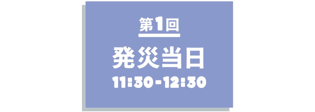 第１回 発災当日 11:30~12:30