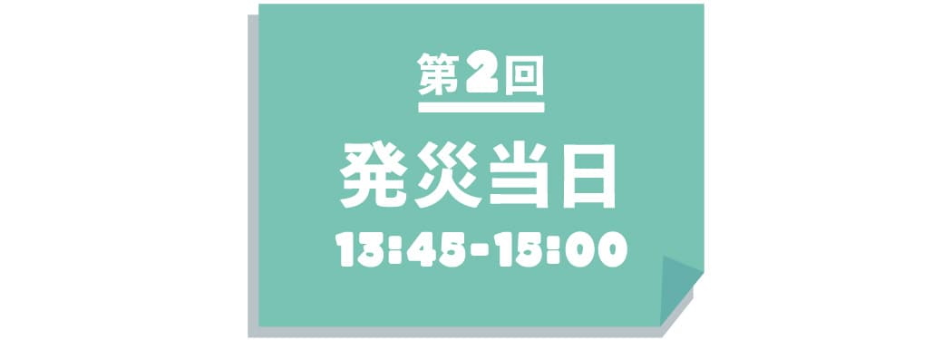 【第２回】 発災当日 13:45~15:00