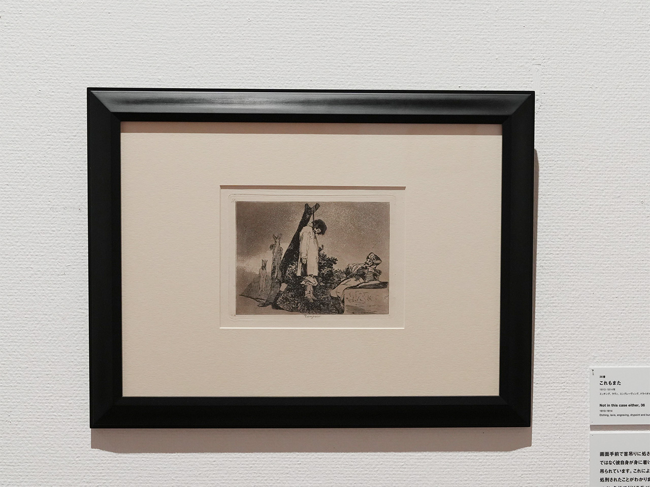 フランシスコ・デ・ゴヤ〈戦争の惨禍〉《36番 これもまた》1810-14年（1863年初版）　長崎県美術館蔵