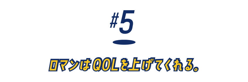 （５）ロマンはQOLを上げてくれる。