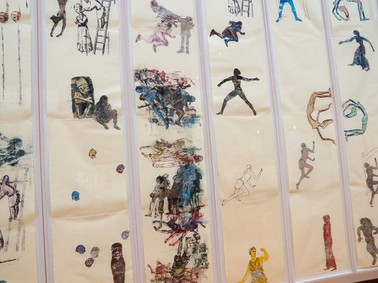 ナンシー・スペロ《天空の女神、エジプトの曲芸師》（部分）1987-1988