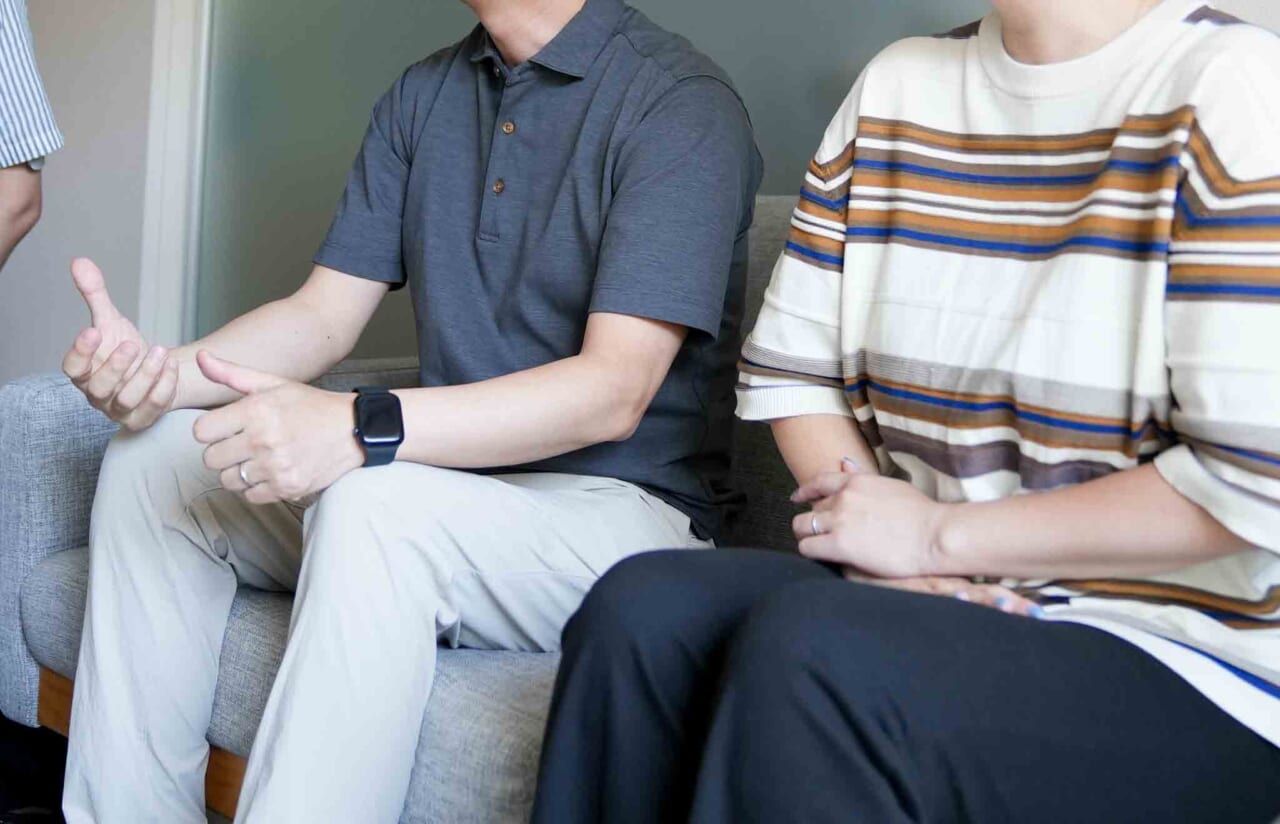 ▲メールを下さったＹさん（左）とYさんの妻（右）