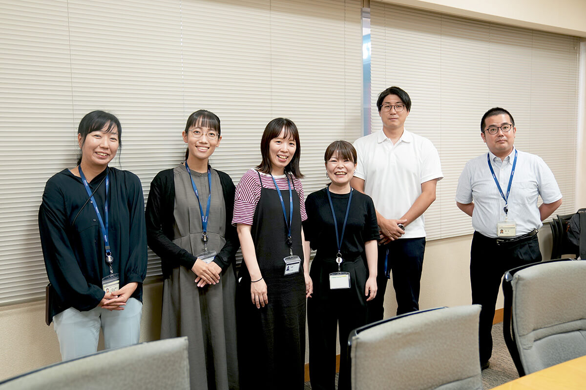 ▲左から、みずほリサーチ&テクノロジーズ株式会社・水谷、安保、那須、馬越、新部、櫻井さん。