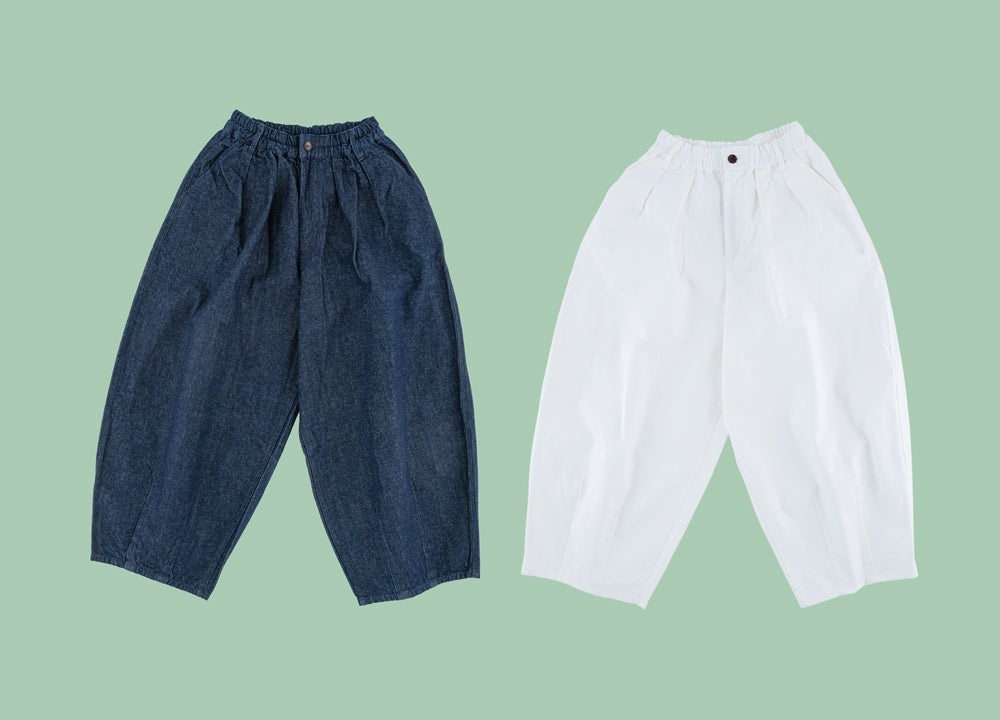 ▲ゆったりしているから、おどろくほど軽やかに動けるバルーンパンツ。