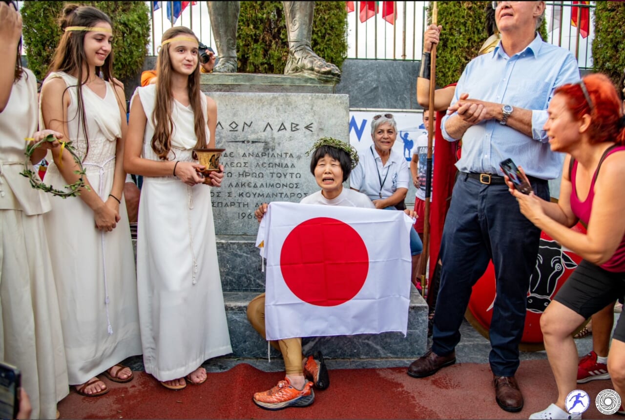 第34回スパルタスロン（246km）で日本人女子１位・世界女子９位に輝いたときの若木さん。
