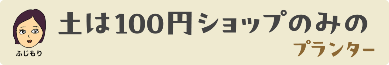 土は100円ショップのみのプランター