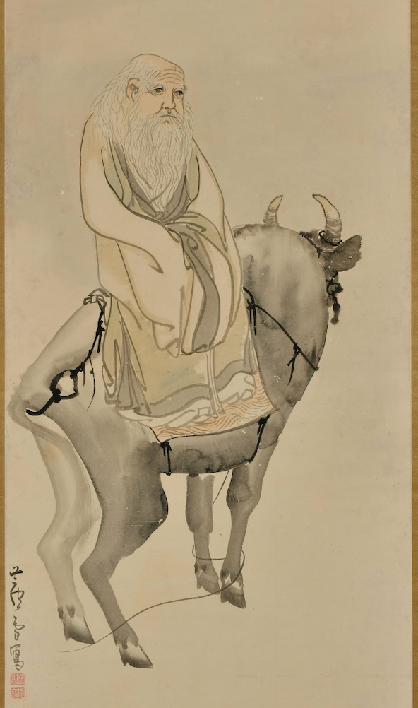 ▲長沢蘆雪　老子図（敦賀市立博物館）（部分）