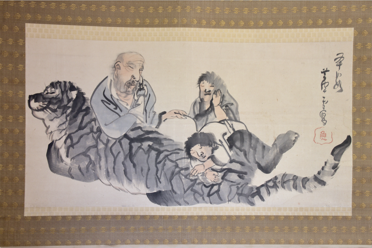 ▲長沢蘆雪　四睡図（本間美術館）