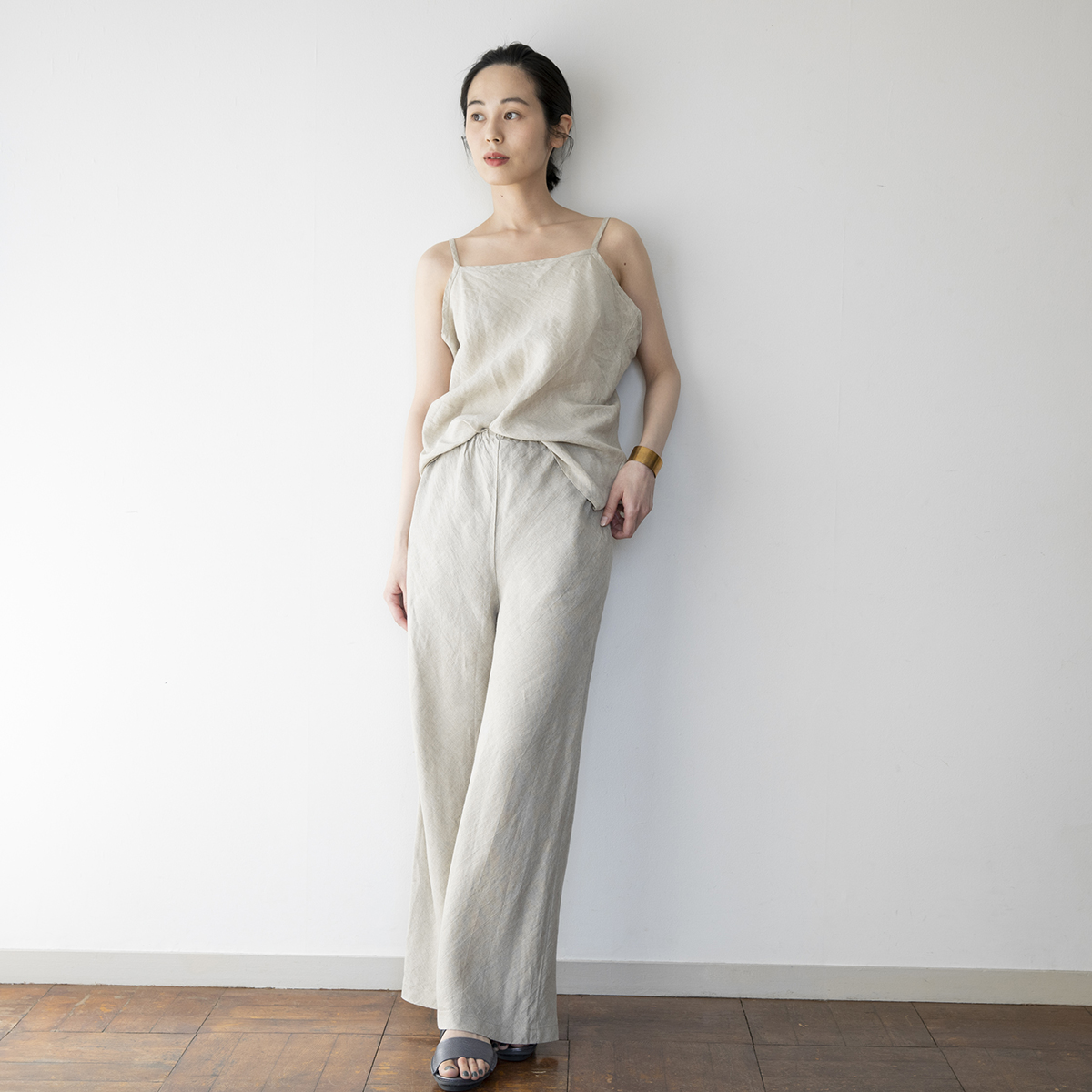 最終値下げ【美品】weeksdays ×fog linen work サロペット 当店別注】fog linen work / リネンサロペットスカート - 北欧