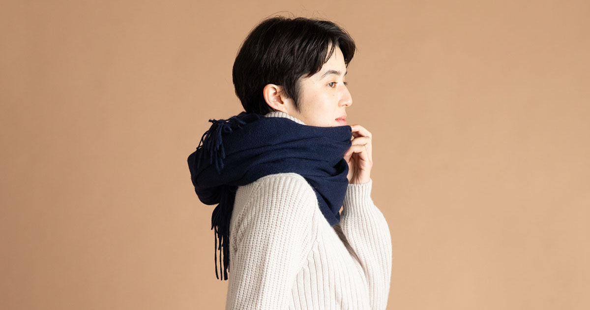 RaPPELER（ラプレ）のカシミヤストール こんなコーディネートで 伊藤