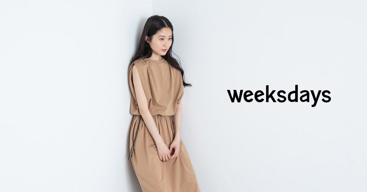 オーガニックコットン ショルダーギャザーワンピース - SLOANE - weeksdays