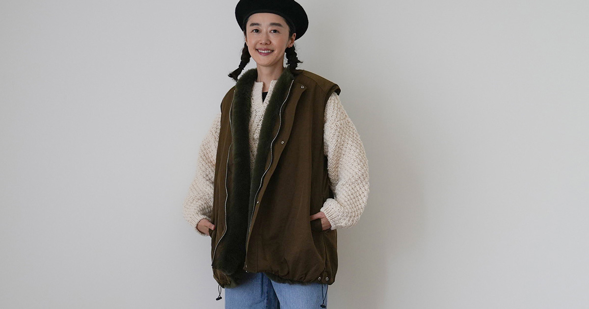洋服全般好きですページ フラウグラット 着まわし便利♪ オールインワン風に着られるベストと