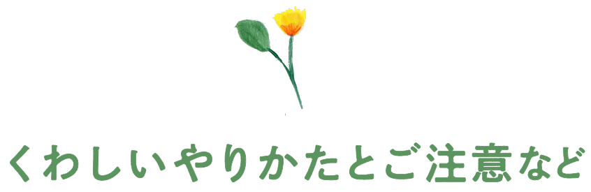 くわしいやりかたとご注意など